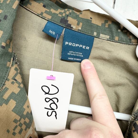 Propper Jacket Men Size Medium Regular Digital Camo Collared Utility Outerwear - Picture 2 of 4